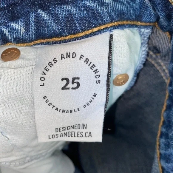 👖 NWT Lovers + Friends Ryan High Rise Straight Jeans – Size 25 - Picture 11 of 12
